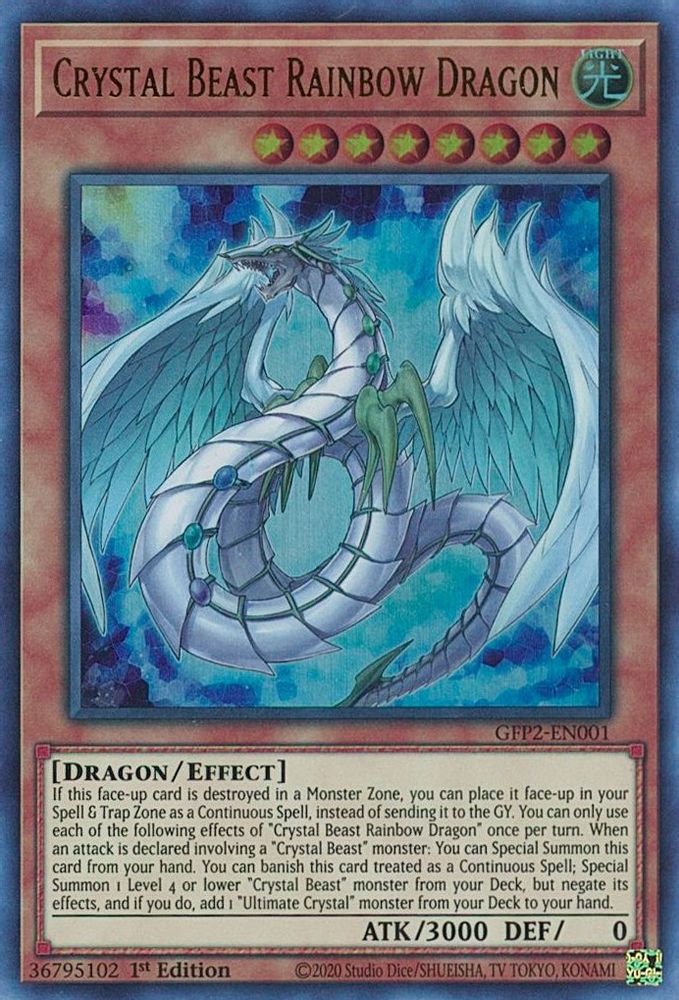 Crystal Beast Rainbow Dragon (GFP2-EN001) - Ultra Rare