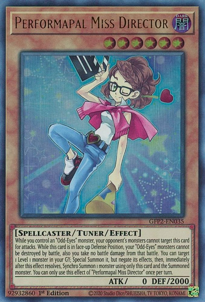 Performapal Miss Director (GFP2-EN035) - Ultra Rare