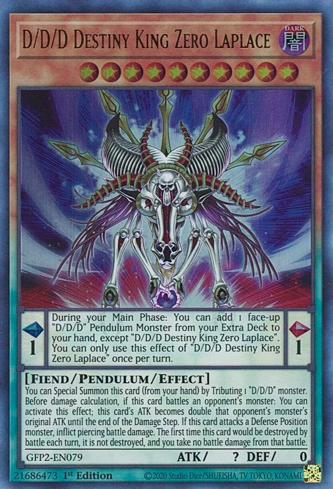 D/D/D Destiny King Zero Laplace [GFP2-EN079] Ultra Rare 