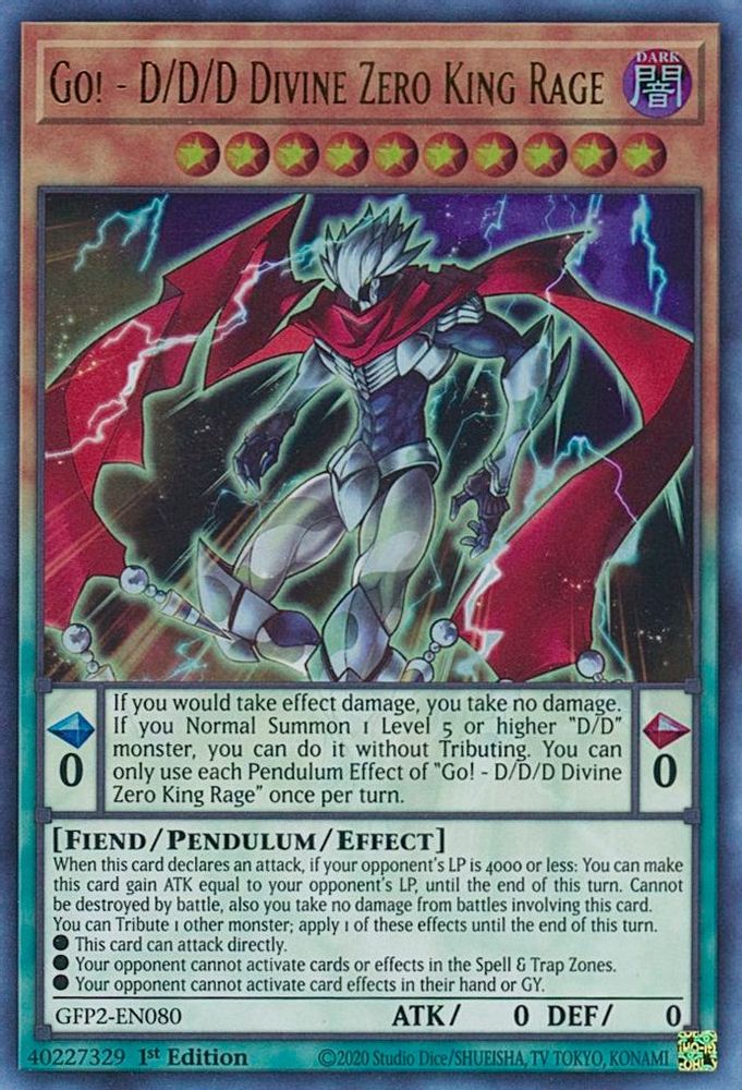 Go! - D/D/D Divine Zero King Rage (GFP2-EN080) - Ultra Rare