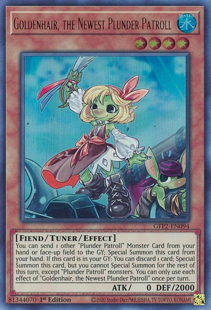 Goldenhair, the Newest Plunder Patroll (GFP2-EN094) - Ultra Rare