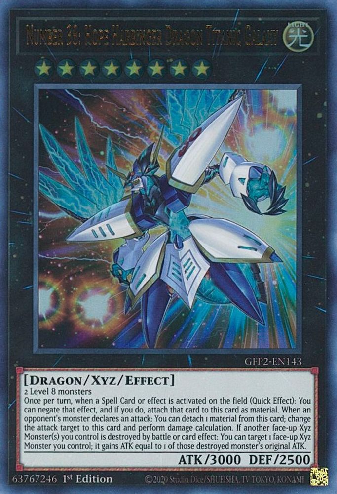 Number 38: Hope Harbinger Dragon Titanic Galaxy (GFP2-EN143) - Ultra Rare
