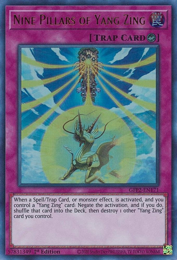 Nine Pillars of Yang Zing (GFP2-EN171) - Ultra Rare