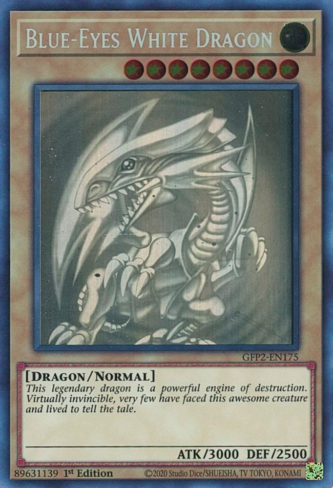 Blue-Eyes White Dragon (Ghost Rare) (GFP2-EN175) - Ghost Rare