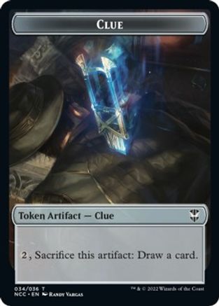 Clue // Fish Double-Sided Token (NCC-34 // 4) - Commander: Streets of New Capenna