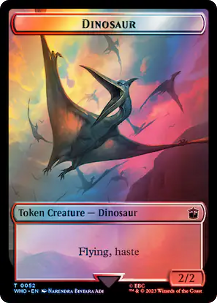 Soldat // Jeton double face dinosaure (Surge Foil) [Doctor Who Tokens] 