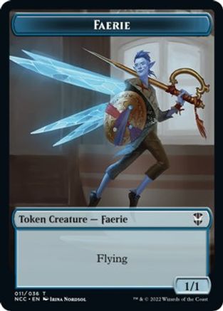 Faerie // Rogue Double-Sided Token (NCC-11 // 7) - Commander: Streets of New Capenna