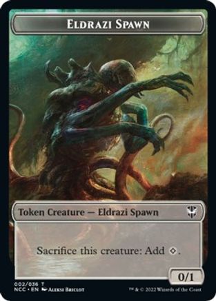 Eldrazi Spawn // Human Double-Sided Token (NCC-2 // 7) - Commander: Streets of New Capenna