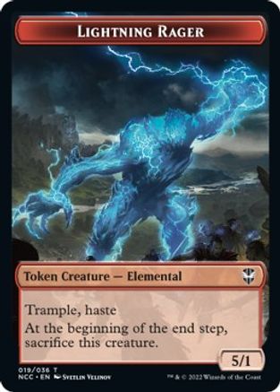 Lightning Rager // Rogue Double-Sided Token (NCC-19 // 7) - Commander: Streets of New Capenna