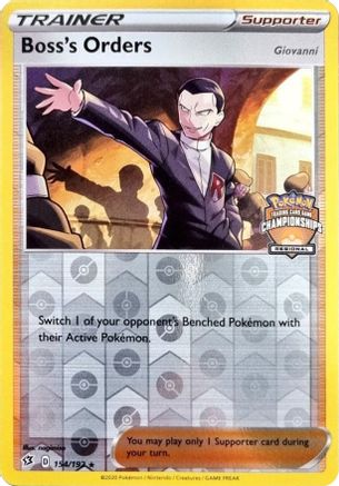 Boss's Orders - 154/192 (Regional Championships)/192  - Reverse Holofoil - Promo