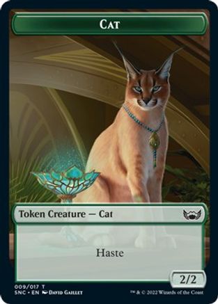 Cat // Wizard Double-Sided Token (SNC-9 // 5) - Streets of New Capenna Foil