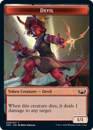 Devil // Rogue Double-Sided Token (SNC-8 // 7) - Streets of New Capenna Foil