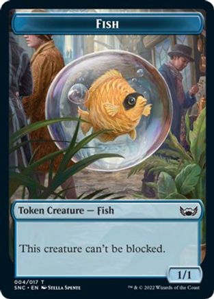 Fish // Angel Double-Sided Token (SNC-4 // 2) - Streets of New Capenna Foil