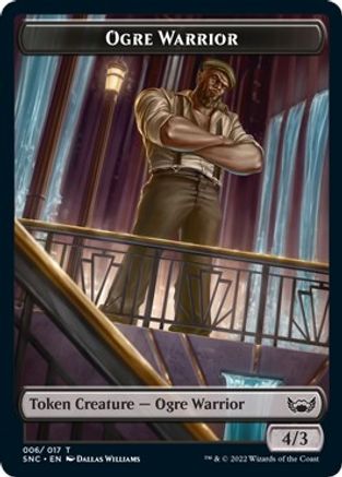 Ogre Warrior // Spirit Double-Sided Token (SNC-6 // 3) - Streets of New Capenna Foil