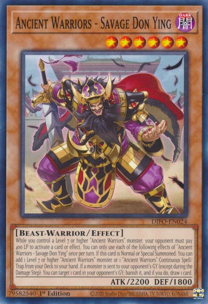 Ancient Warriors - Savage Don Ying (DIFO-EN024) - Common