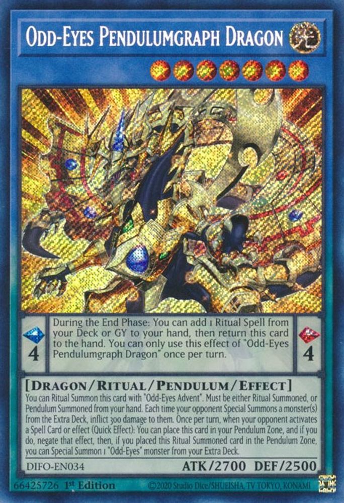 Odd-Eyes Pendulumgraph Dragon (DIFO-EN034) - Secret Rare