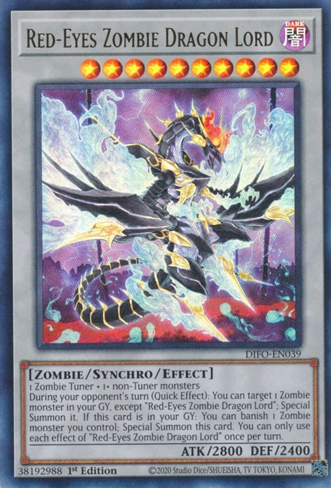 Red-Eyes Zombie Dragon Lord (DIFO-EN039) - Ultra Rare