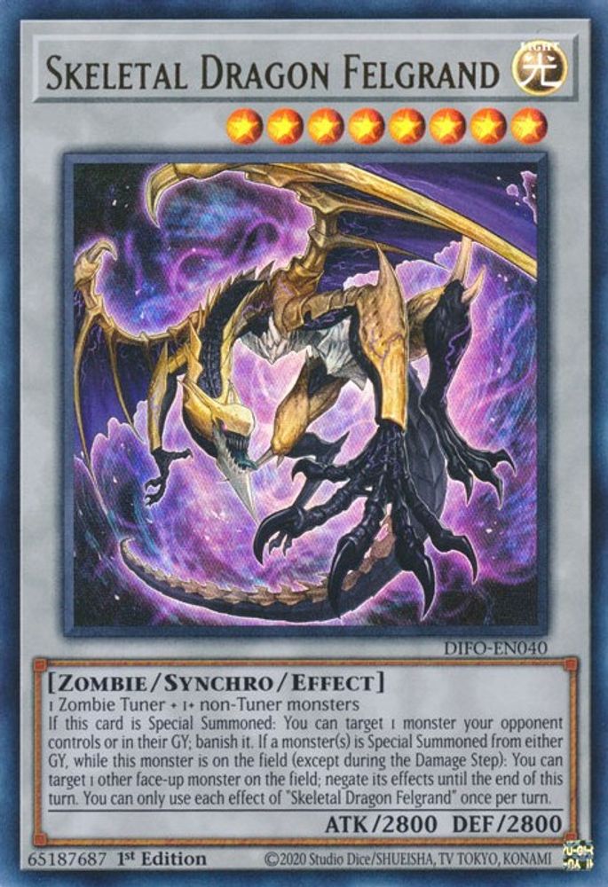 Skeletal Dragon Felgrand (DIFO-EN040) - Ultra Rare