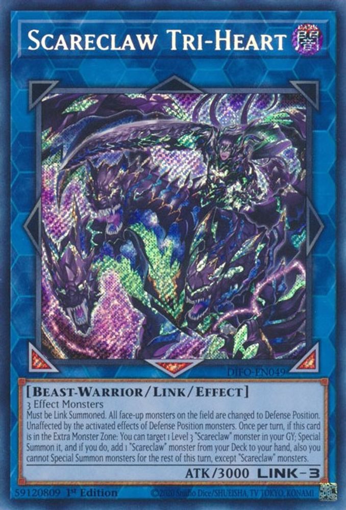 Scareclaw Tri-Heart (DIFO-EN049) - Secret Rare