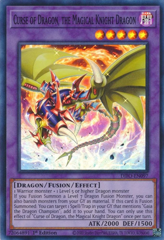 Curse of Dragon, the Magical Knight Dragon (DIFO-EN097) - Super Rare