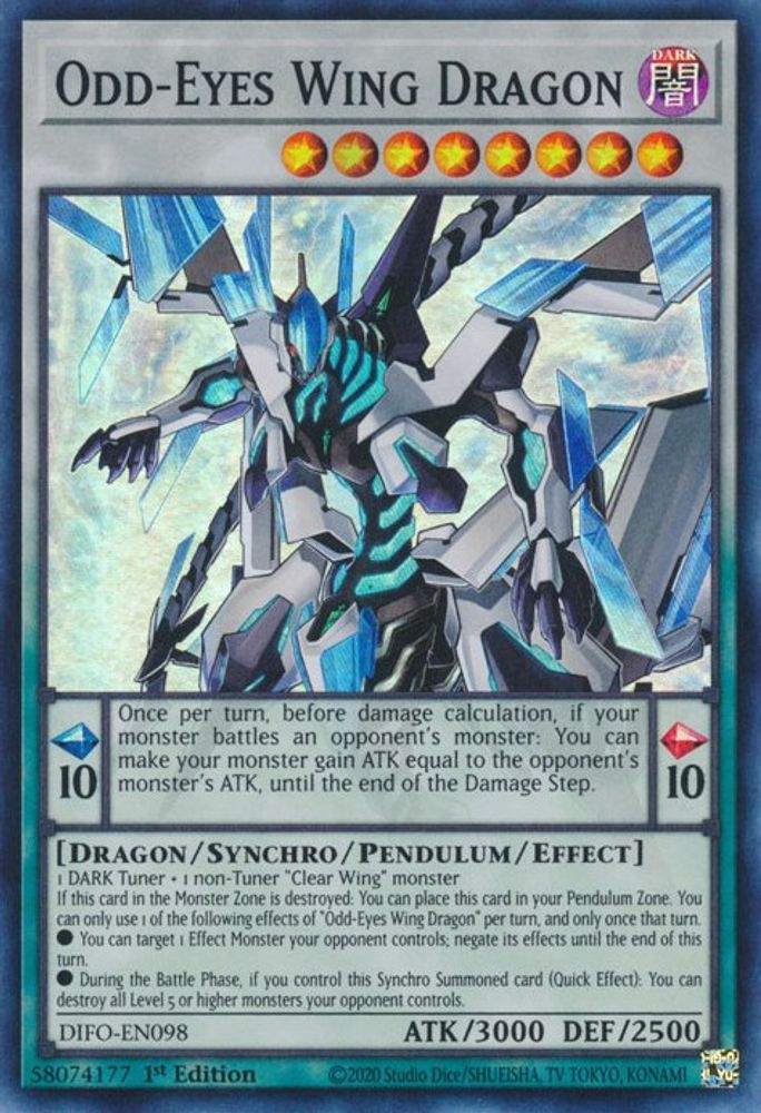 Odd-Eyes Wing Dragon (DIFO-EN098) - Super Rare