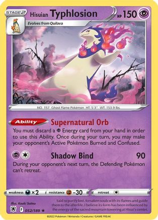 Hisuian Typhlosion 052  - Holofoil - Holo Rare