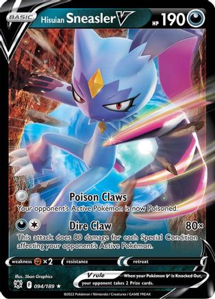 Hisuian Sneasler V 094  - Holofoil - Ultra Rare