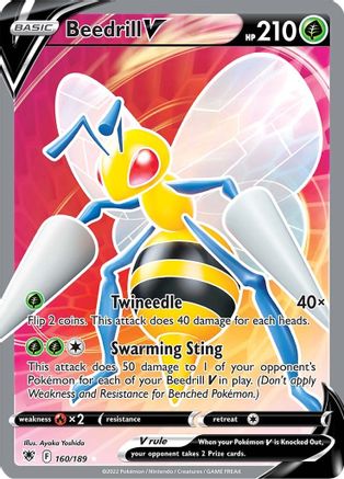 Beedrill V (Full Art) 160  - Holofoil - Ultra Rare