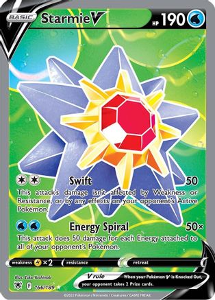 Starmie V (Full Art) 166  - Holofoil - Ultra Rare