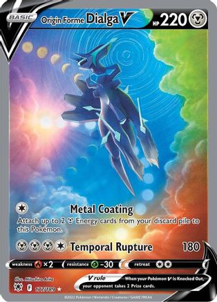 Origin Forme Dialga V (Alternate Full Art) 177  - Holofoil - Ultra Rare