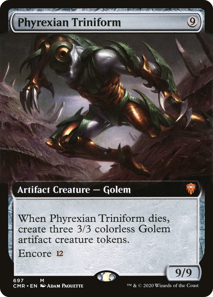 Phyrexian Triniform (Art étendu) [Légendes du commandant] 