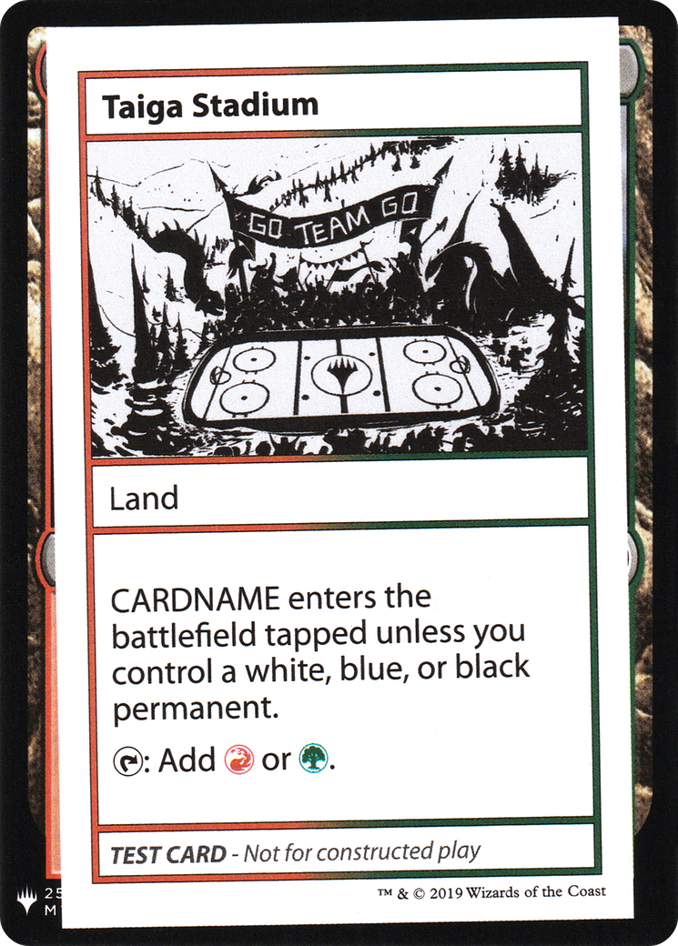 Taiga Stadium (CMB1-) - Mystery Booster Playtest Cards 2019