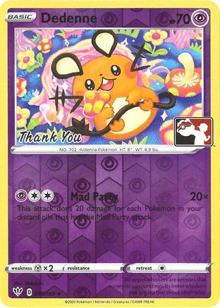 Dedenne - 78/189 (Pokemon League) [Thank You]/189  - Reverse Holofoil - Promo