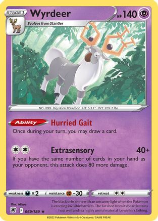 Wyrdeer - 069/189/189  - Rare
