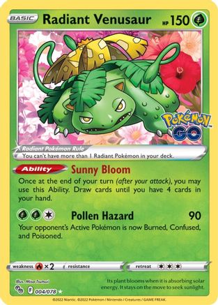 Radiant Venusaur 004  - Holofoil - Radiant Rare
