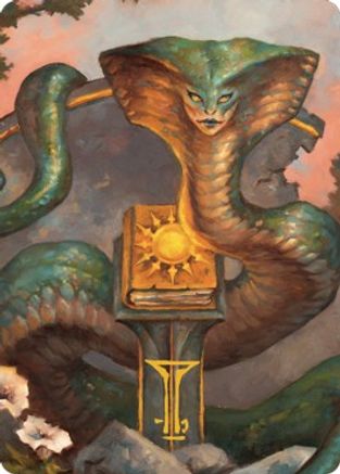Guardian Naga Art Card (Gold-Stamped Signature) (ASCLB-016) - Art Series: Commander Legends: Battle for Baldur's Gate
