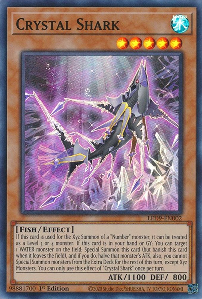 Crystal Shark (LED9-EN002) - Super Rare