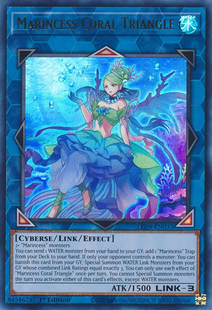 Triangle de corail Marincess [LED9-EN033] Ultra Rare 