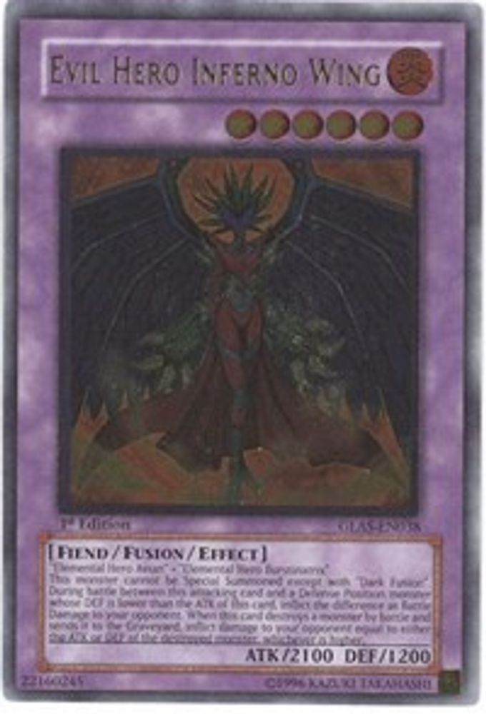 Evil Hero Inferno Wing (UTR) (GLAS-EN038) - Ultimate Rare