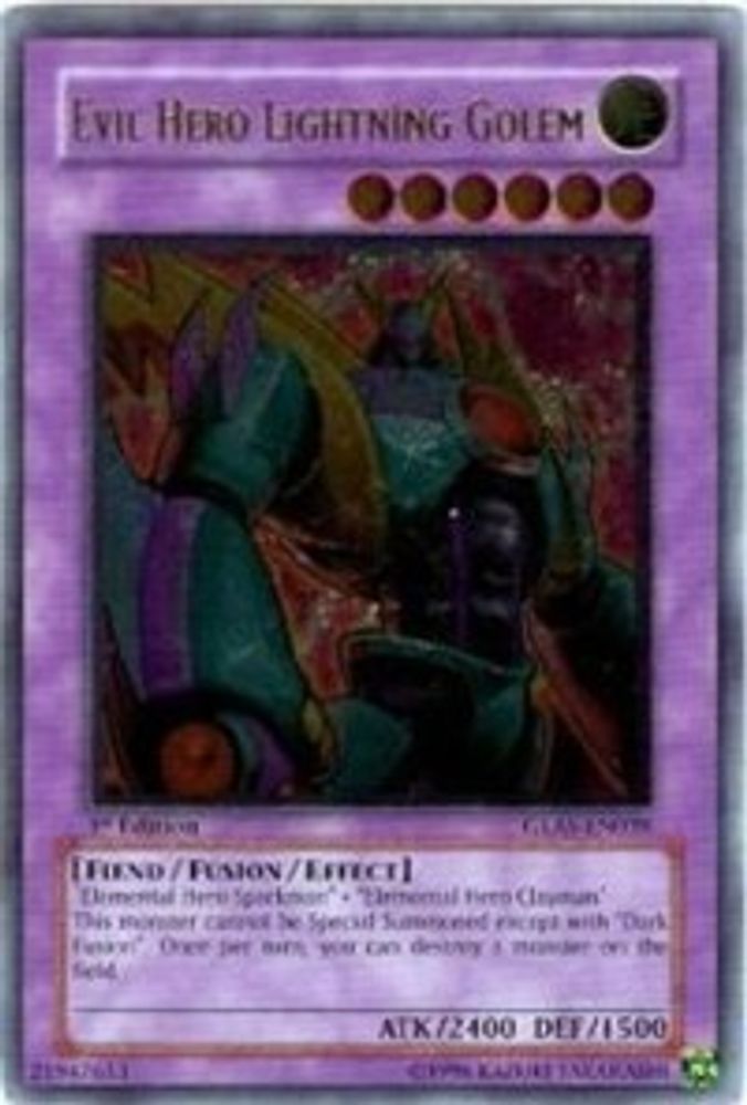 Golem de foudre, héros maléfique [GLAS-EN039] Ultimate Rare 