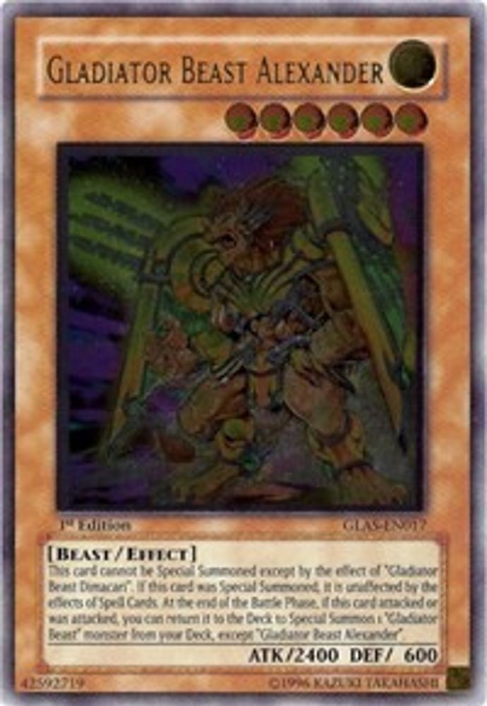 Bête Gladiateur Alexander [GLAS-EN017] Ultimate Rare 