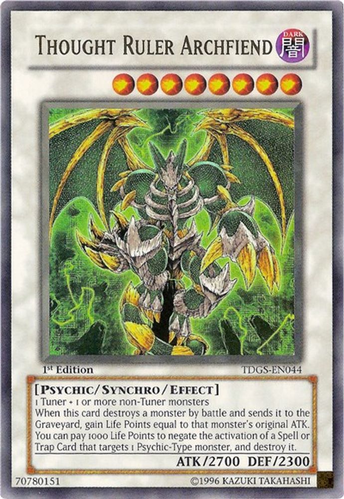 Thought Ruler Archfiend (TDGS-EN044) - Ultra Rare
