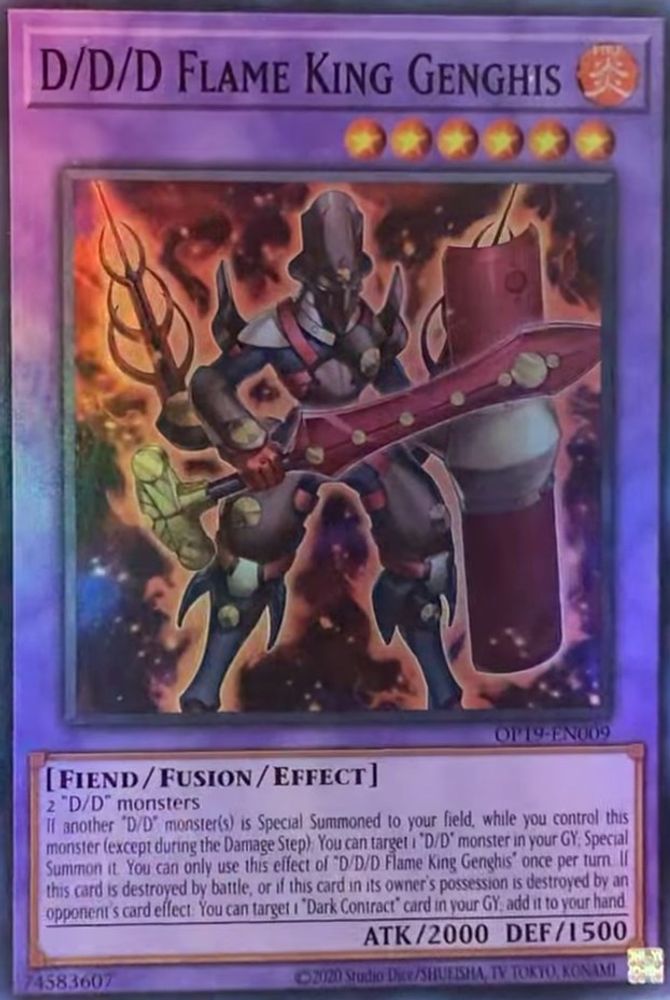 D/D/D Roi des Flammes Gengis [OP19-EN009] Super Rare 