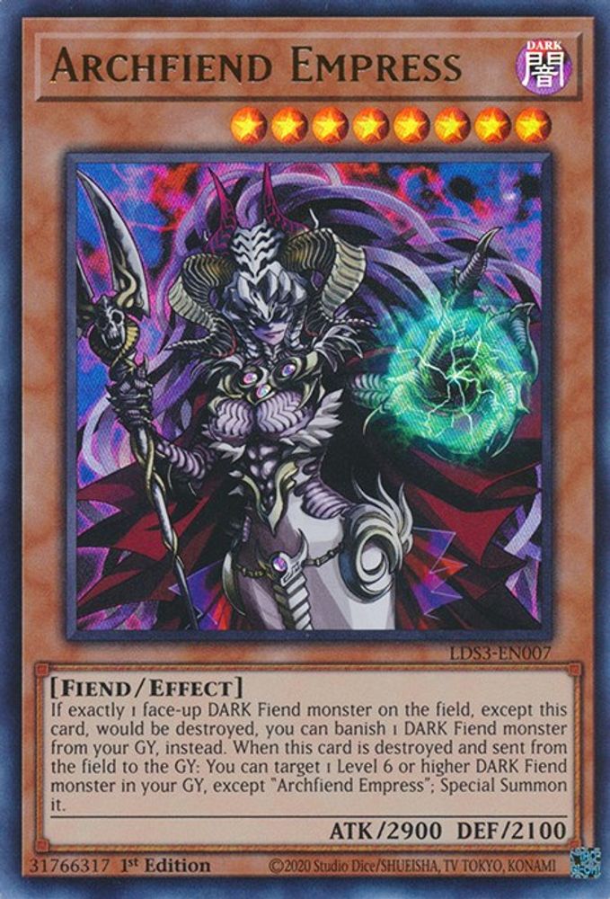 Archfiend Empress (LDS3-EN007) - Ultra Rare