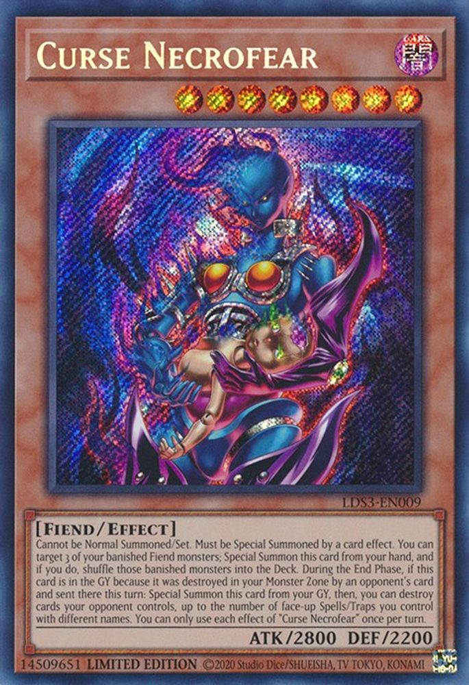Malédiction Necrofear [LDS3-EN009] Secret Rare 