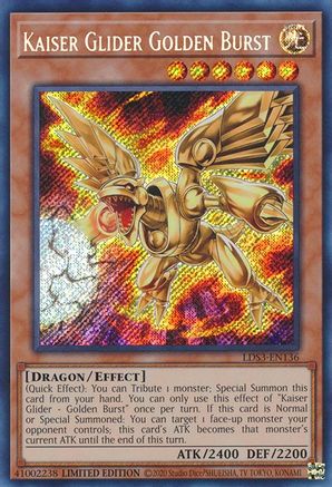 Kaiser Glider Golden Burst [LDS3-EN136] Secret Rare 