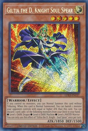 Giltia le D. Knight Soul Spear [LDS3-EN137] Secret Rare 