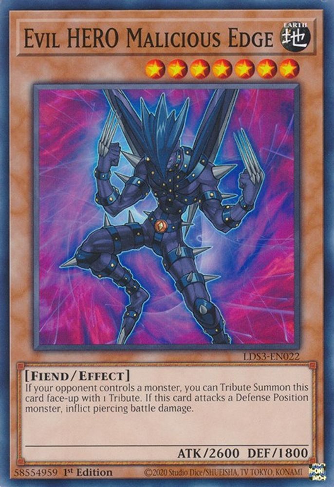 Evil HERO Malicious Edge (LDS3-EN022) - Common