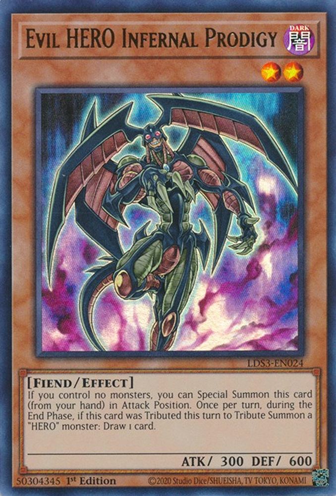 Evil HERO Infernal Prodigy (LDS3-EN024) - Ultra Rare