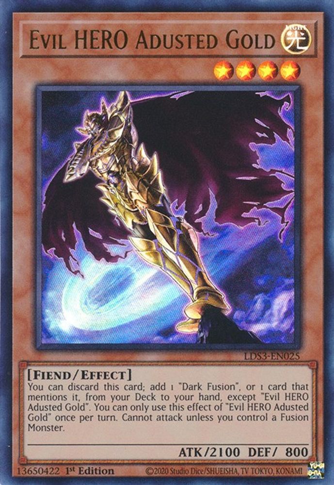 Evil HERO Adusted Gold (LDS3-EN025) - Ultra Rare